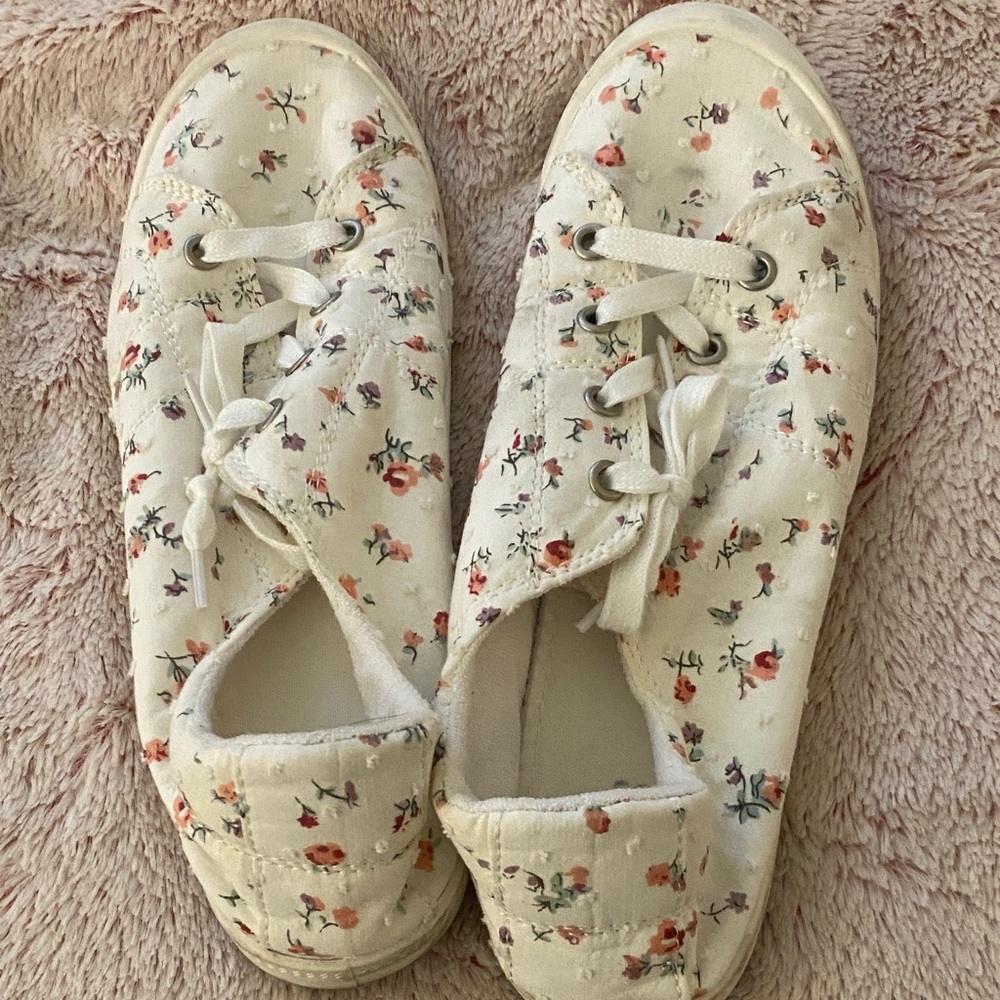 Floral Canvas Sneakers